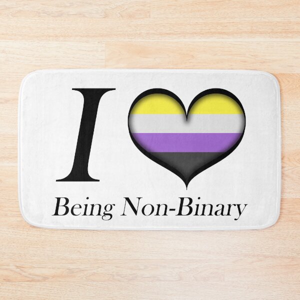 Item preview, I Heart Being Non-Binary Design Pride Flag Colored Heart designed and sold by LiveLoudGraphic.