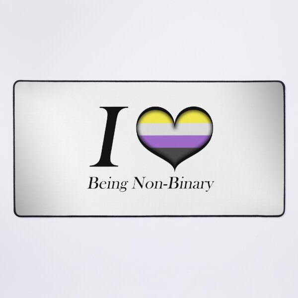 Item preview, I Heart Being Non-Binary Design Pride Flag Colored Heart designed and sold by LiveLoudGraphic.