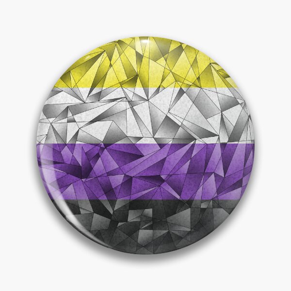 Item preview, Abstract Fractal Triangles Non-Binary Pride Flag Pattern designed and sold by LiveLoudGraphic.