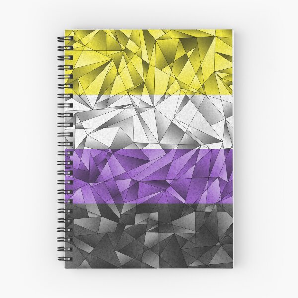 Item preview, Abstract Fractal Triangles Non-Binary Pride Flag Pattern designed and sold by LiveLoudGraphic.