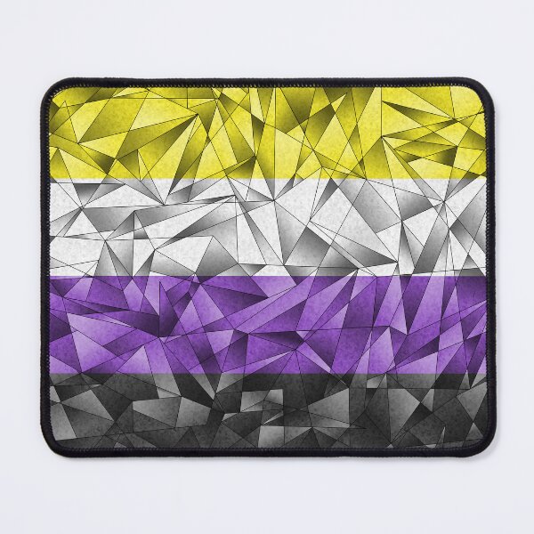 Item preview, Abstract Fractal Triangles Non-Binary Pride Flag Pattern designed and sold by LiveLoudGraphic.