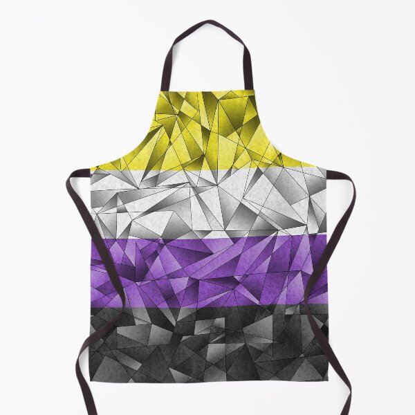 Item preview, Abstract Fractal Triangles Non-Binary Pride Flag Pattern designed and sold by LiveLoudGraphic.