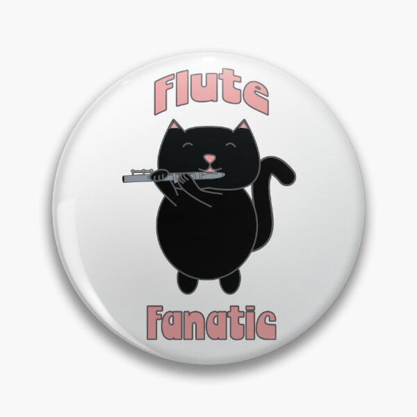 Item preview, Flute Fanatic Black Cat designed and sold by ValeriesGallery.