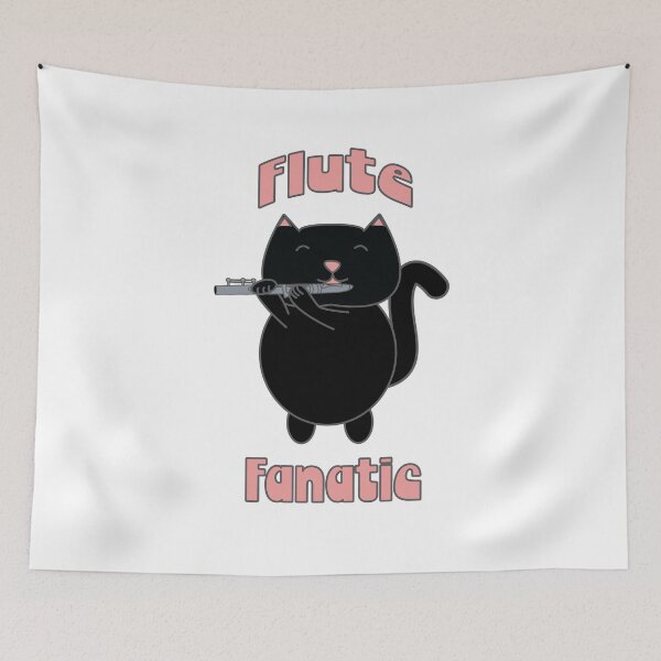 Item preview, Flute Fanatic Black Cat designed and sold by ValeriesGallery.