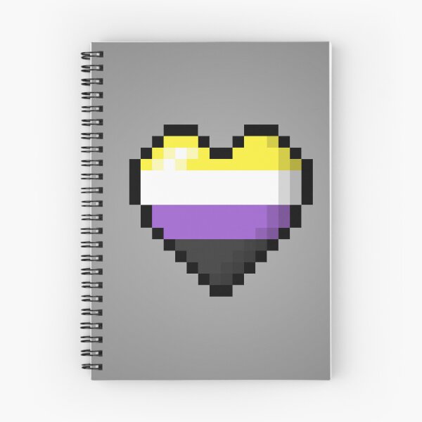 Item preview, Large Pixel Heart Design in Non-Binary Pride Flag Colors designed and sold by LiveLoudGraphic.