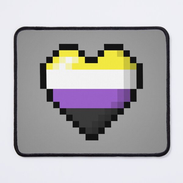 Item preview, Large Pixel Heart Design in Non-Binary Pride Flag Colors designed and sold by LiveLoudGraphic.