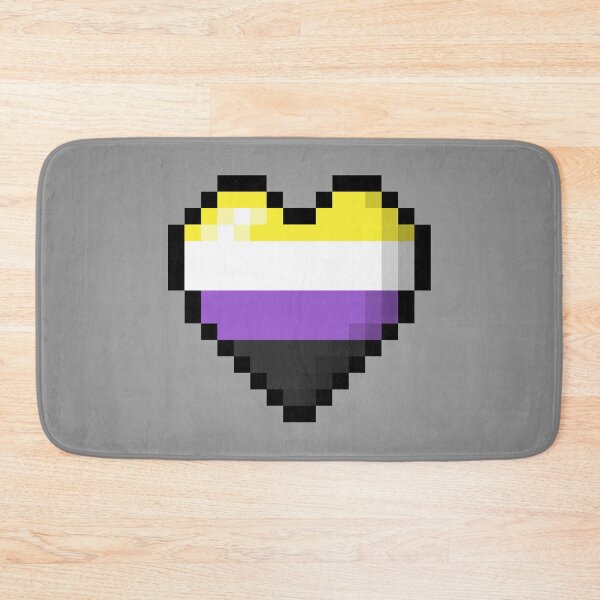 Item preview, Large Pixel Heart Design in Non-Binary Pride Flag Colors designed and sold by LiveLoudGraphic.