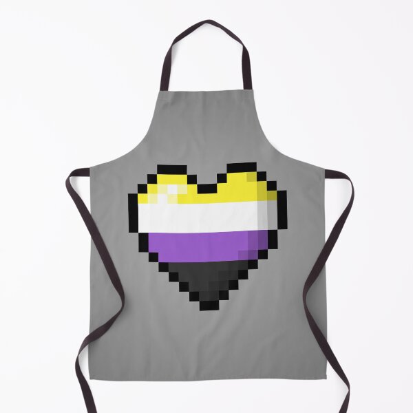 Item preview, Large Pixel Heart Design in Non-Binary Pride Flag Colors designed and sold by LiveLoudGraphic.
