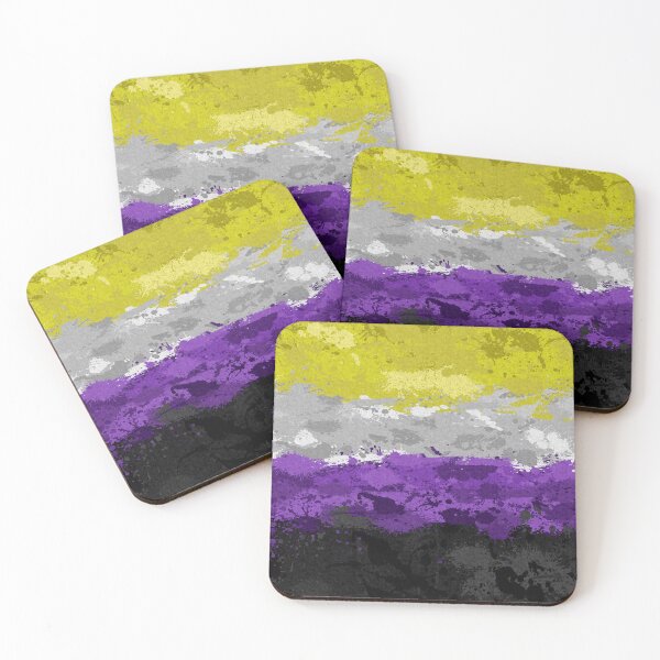Item preview, Abstract Paint Splatter Non-Binary Pride Flag Pattern designed and sold by LiveLoudGraphic.