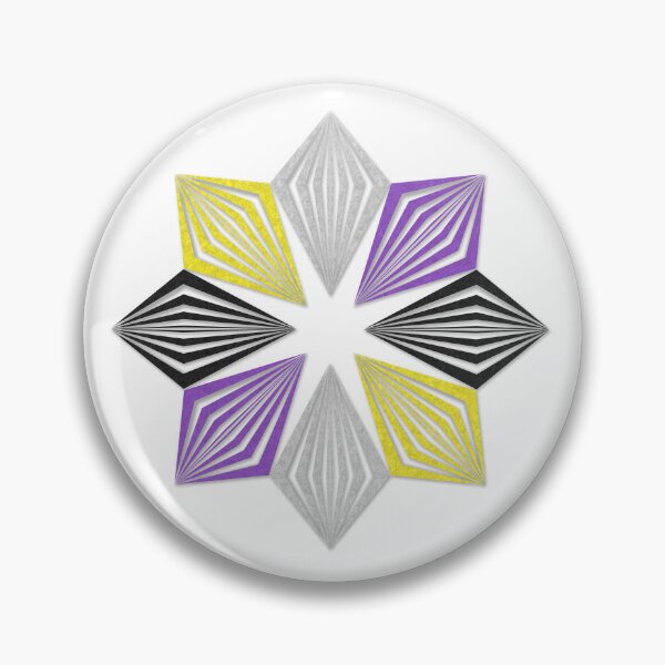 Item preview, Non-Binary Pride Flag Colored Geometric Starburst designed and sold by LiveLoudGraphic.