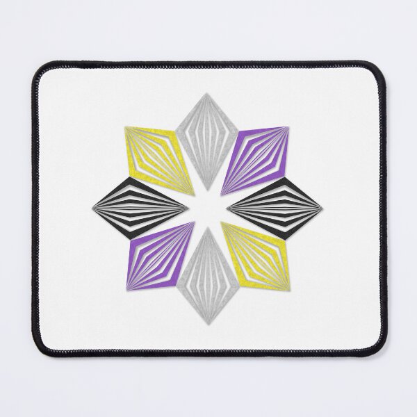 Item preview, Non-Binary Pride Flag Colored Geometric Starburst designed and sold by LiveLoudGraphic.