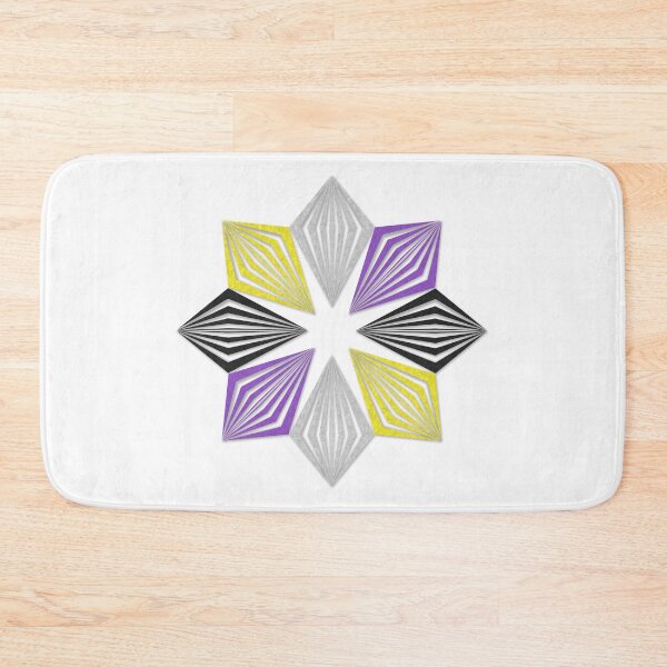 Item preview, Non-Binary Pride Flag Colored Geometric Starburst designed and sold by LiveLoudGraphic.