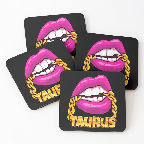 Item preview, Juicy Lips Pink Gold Chain Taurus Zodiac Sign designed and sold by Black Queens.
