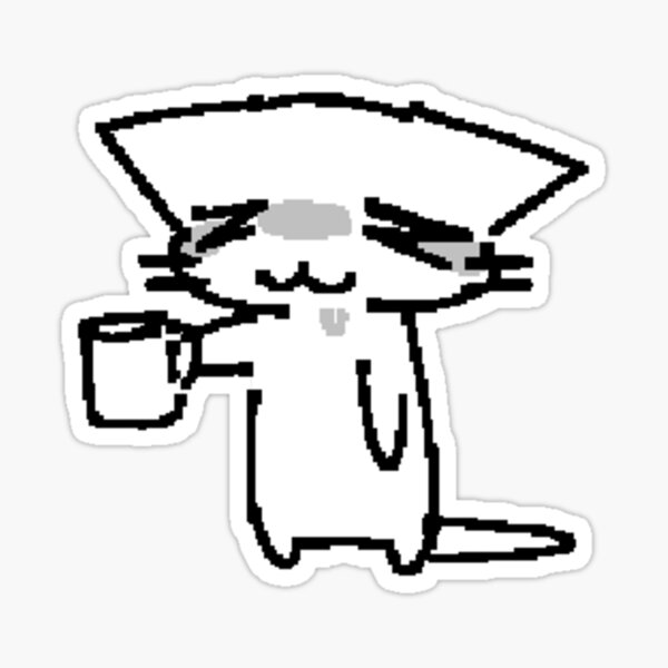 mug cat Sticker