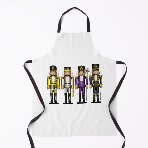 Item preview, Row of Five Non-Binary Pride Flag Winter Nutcrackers designed and sold by LiveLoudGraphic.