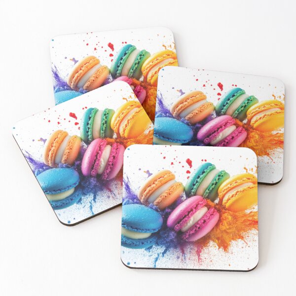 Item preview, Colorful macarons splash art display designed and sold by anytka.