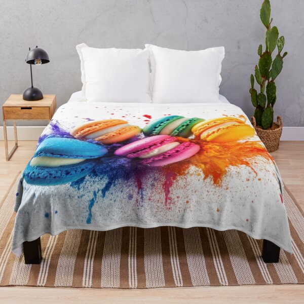 Item preview, Colorful macarons splash art display designed and sold by anytka.