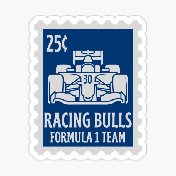 Item preview, Lawson Racing Bulls F1 Stamp Sticker designed and sold by AquaCultured.