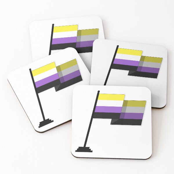 Item preview, Large Waving Flag in Non-Binary Pride Flag Colors designed and sold by LiveLoudGraphic.