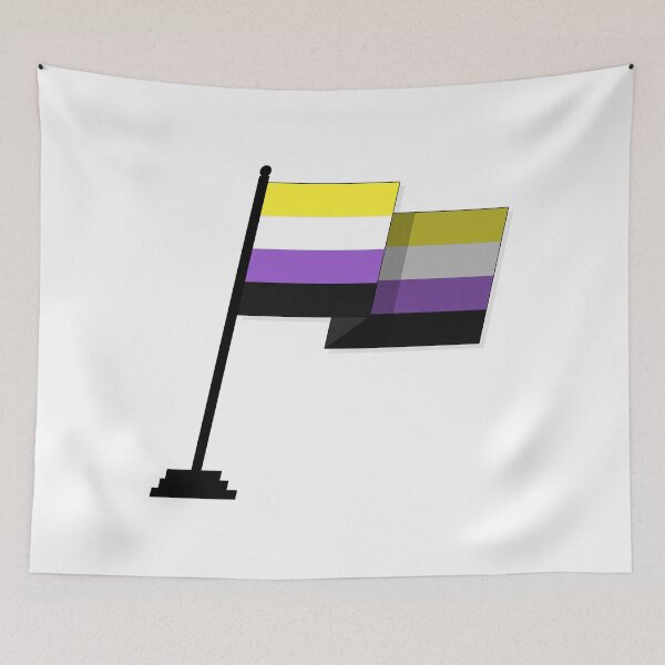 Item preview, Large Waving Flag in Non-Binary Pride Flag Colors designed and sold by LiveLoudGraphic.