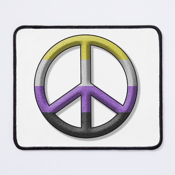 Item preview, Peace Pride design in Non-Binary pride flag colors designed and sold by LiveLoudGraphic.