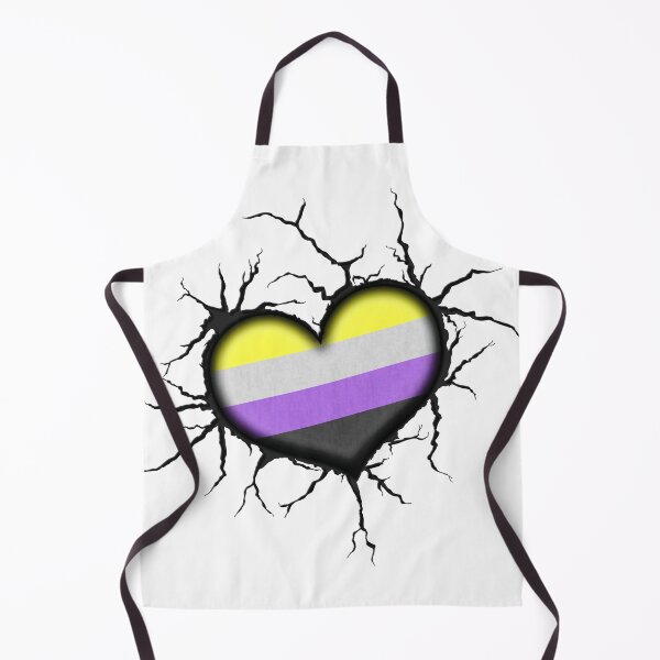Item preview, Non-Binary Heart Thrown into Cracked surface designed and sold by LiveLoudGraphic.