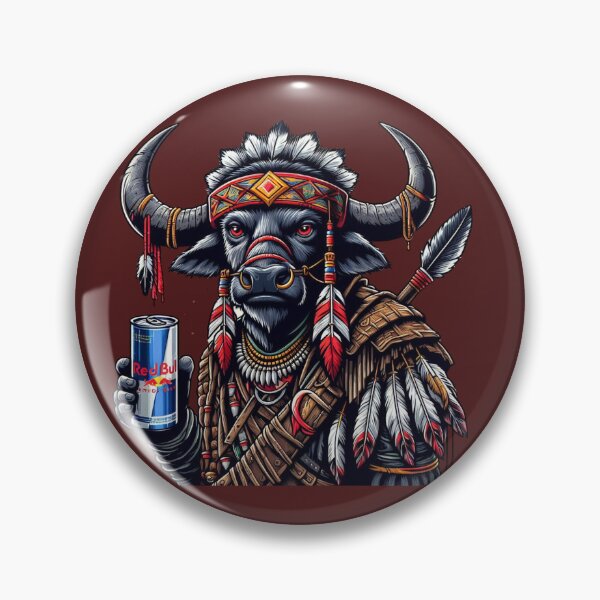 Item preview, Red Purr Bull Feline Fury,#RedBull #Buffalo #Cat #WildEnergy #FelinePower #ChargingBeast designed and sold by Med-th-ewolf.