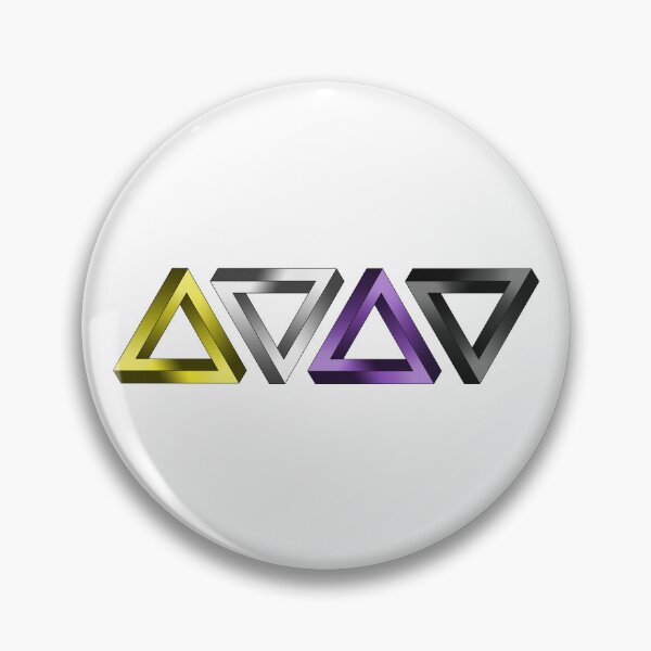Item preview, Non-Binary Pride Flag Colored Twisted Triangles Optical Illusions designed and sold by LiveLoudGraphic.