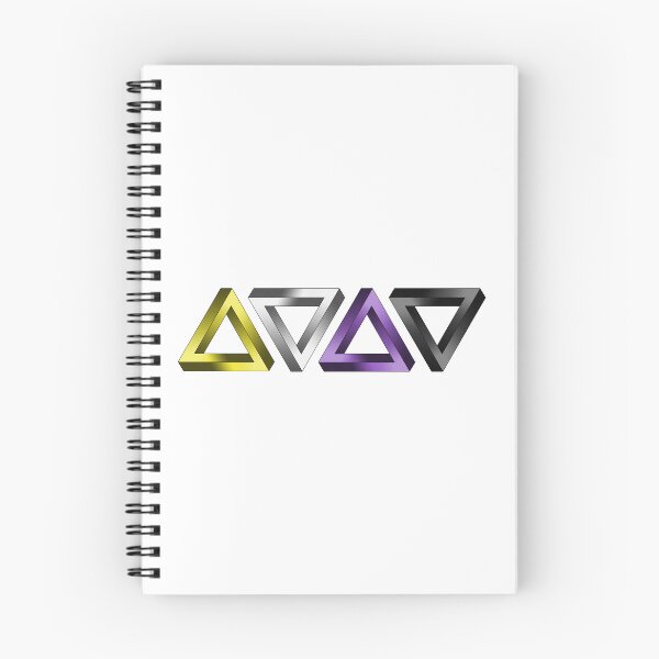 Item preview, Non-Binary Pride Flag Colored Twisted Triangles Optical Illusions designed and sold by LiveLoudGraphic.