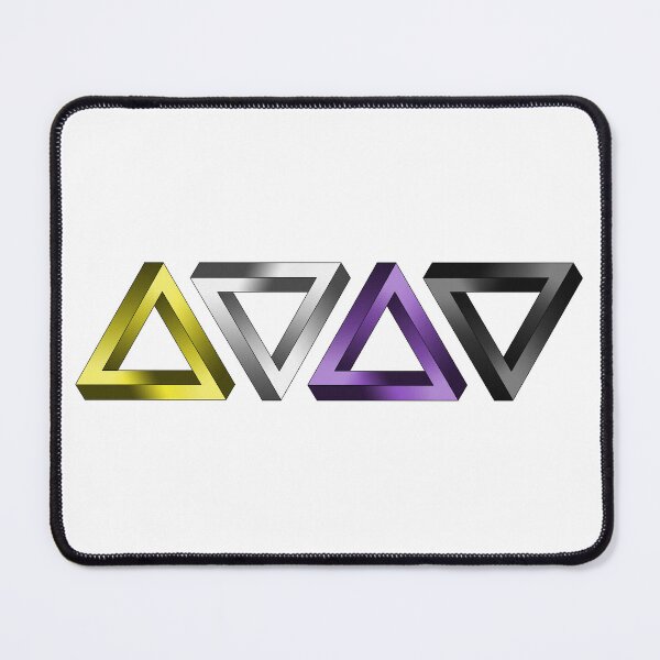 Item preview, Non-Binary Pride Flag Colored Twisted Triangles Optical Illusions designed and sold by LiveLoudGraphic.