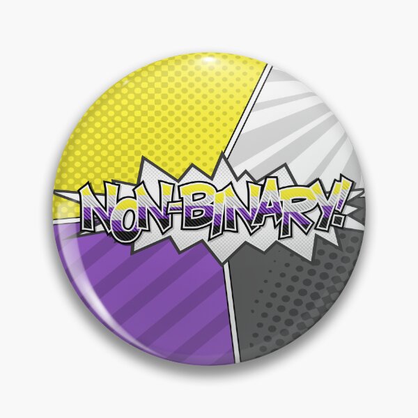 Item preview, Halftone Non-Binary Pride Typography with Flag Background designed and sold by LiveLoudGraphic.