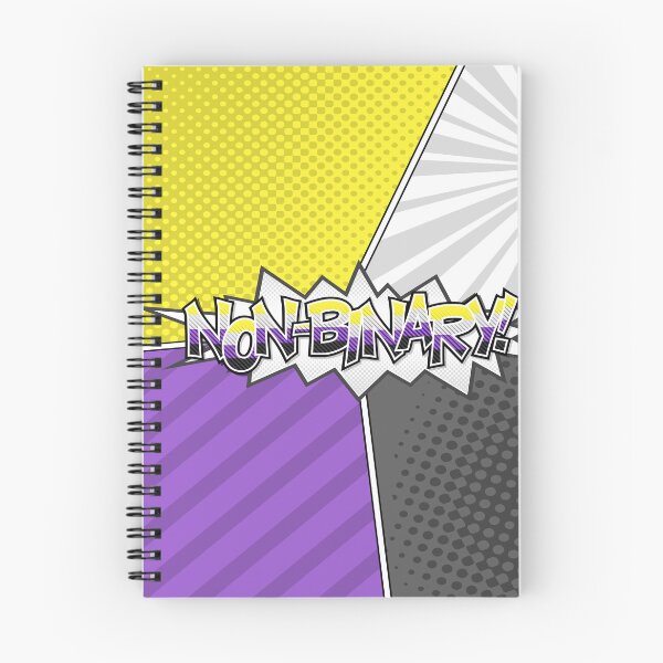 Item preview, Halftone Non-Binary Pride Typography with Flag Background designed and sold by LiveLoudGraphic.