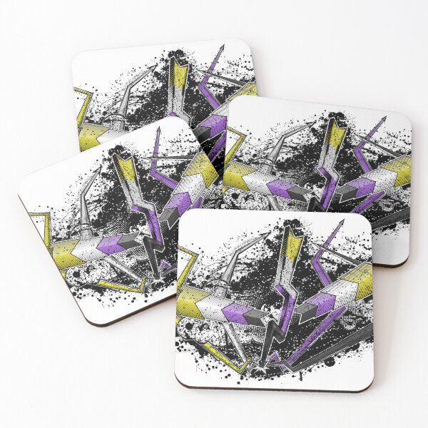 Item preview, Grunge Graffiti Non-Binary Lightning and Arrows designed and sold by LiveLoudGraphic.