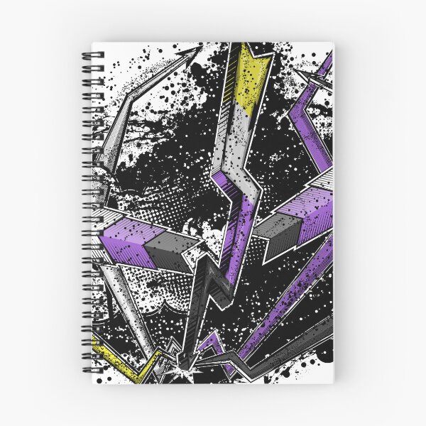 Item preview, Grunge Graffiti Non-Binary Lightning and Arrows designed and sold by LiveLoudGraphic.