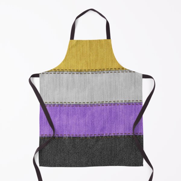 Item preview, Denim Textured Seamless Non-Binary Pride Flag Pattern designed and sold by LiveLoudGraphic.