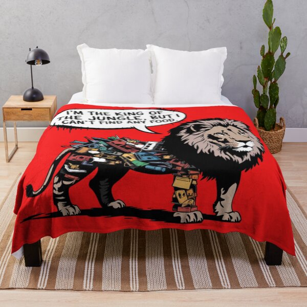 Item preview, Banksy Lion - I'm the king of the jungle, but I can't find any food. designed and sold by 123ks.