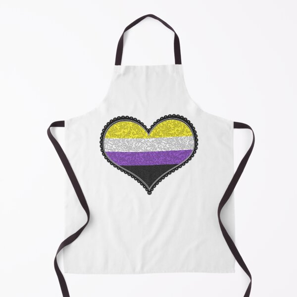 Item preview, Elegant Non-Binary Pride Decorative Heart in Pride Flag Colors designed and sold by LiveLoudGraphic.