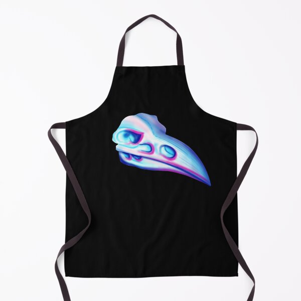 Item preview, 3 d raven skull in blue, pink, magenta and turquoise, on black border designed and sold by katecheerycake.