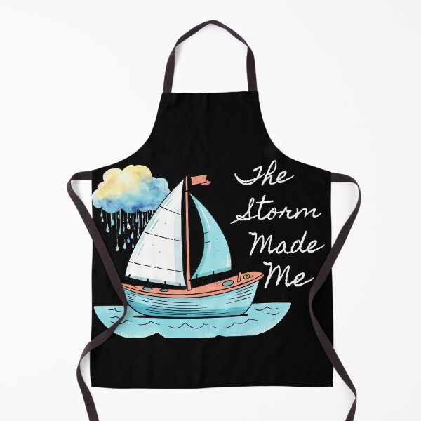 Item preview, The Storm Made Me – Motivational Sailboat Art designed and sold by ArtbyCrystal.