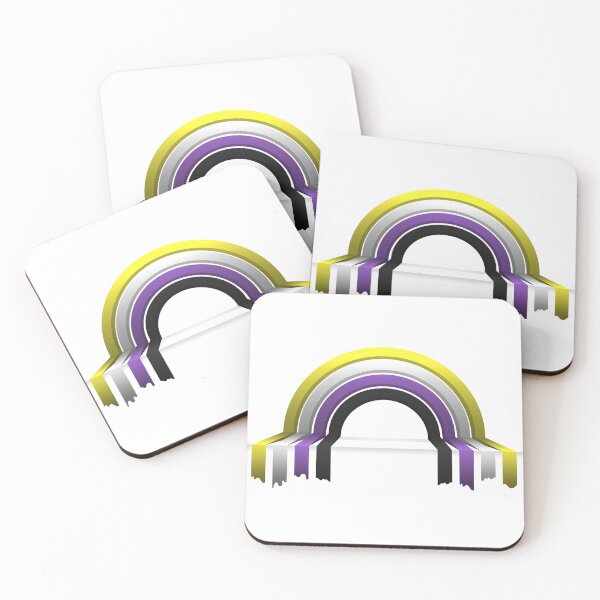 Item preview, Non-Binary Pride Flag 3D Drip Rainbow Design designed and sold by LiveLoudGraphic.