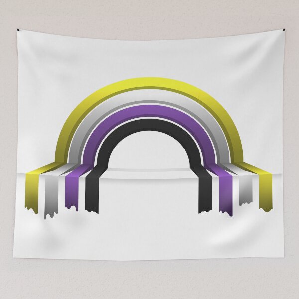 Item preview, Non-Binary Pride Flag 3D Drip Rainbow Design designed and sold by LiveLoudGraphic.