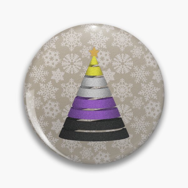 Item preview, Large Spiral Non-Binary Pride Flag Christmas Tree Vector designed and sold by LiveLoudGraphic.