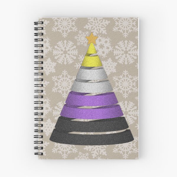 Item preview, Large Spiral Non-Binary Pride Flag Christmas Tree Vector designed and sold by LiveLoudGraphic.