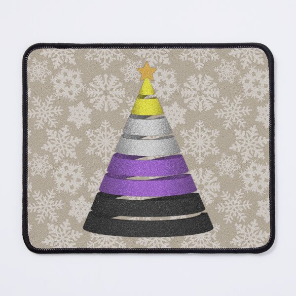 Item preview, Large Spiral Non-Binary Pride Flag Christmas Tree Vector designed and sold by LiveLoudGraphic.
