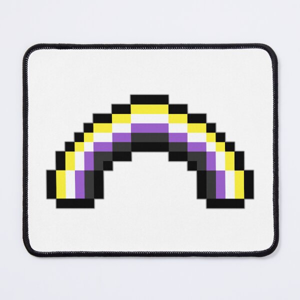 Item preview, Large Pixel Rainbow Design in Non-Binary Pride Flag Colors designed and sold by LiveLoudGraphic.