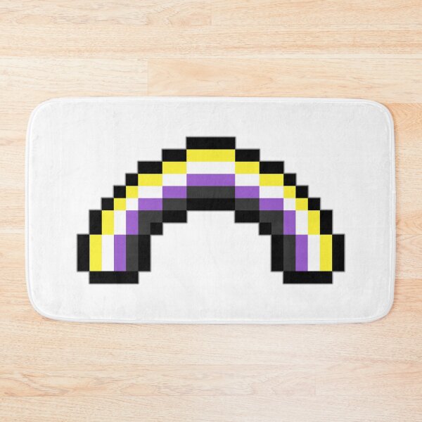 Item preview, Large Pixel Rainbow Design in Non-Binary Pride Flag Colors designed and sold by LiveLoudGraphic.