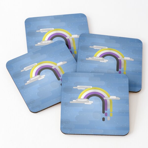 Item preview, Non-Binary Pride Flag Minimalist Drip Rainbow Design designed and sold by LiveLoudGraphic.