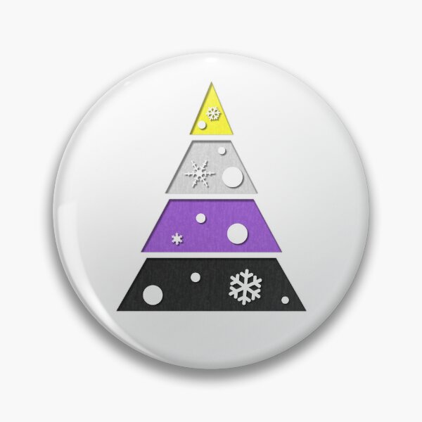 Item preview, Minimalist Christmas Tree in Non-Binary Pride Flag Colors designed and sold by LiveLoudGraphic.