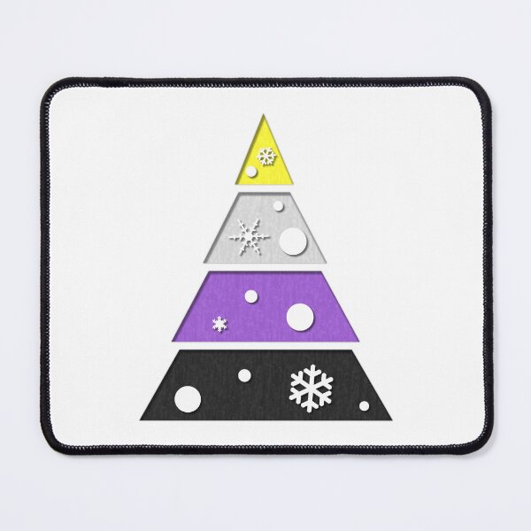 Item preview, Minimalist Christmas Tree in Non-Binary Pride Flag Colors designed and sold by LiveLoudGraphic.
