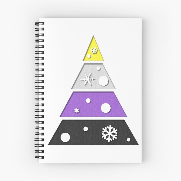 Item preview, Minimalist Christmas Tree in Non-Binary Pride Flag Colors designed and sold by LiveLoudGraphic.